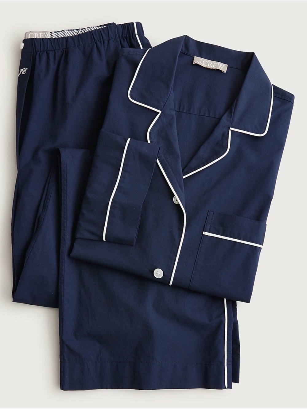 J.Crew Classic pajama pant set in end-on-end cotton NWT Size S
